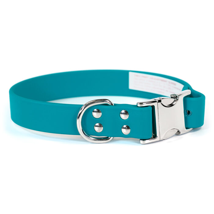 Sparky's Choice side release buckle collar in teal