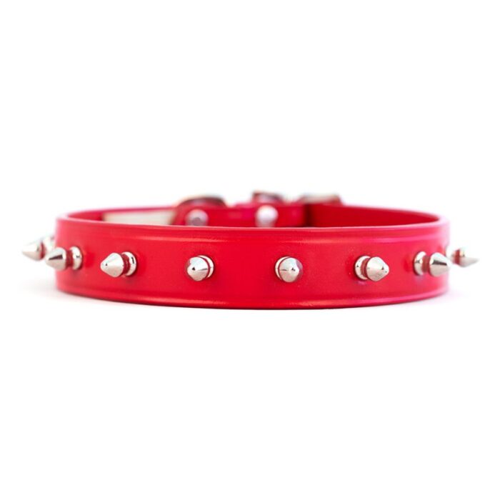 Classic Spiked Collar - Red