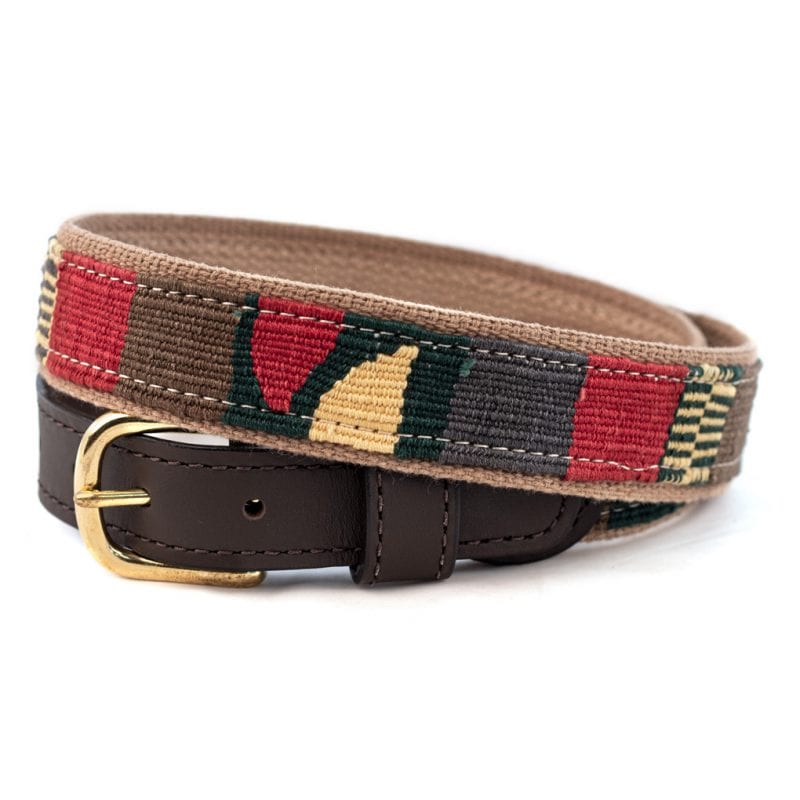 A Tail We Could Wag Cotton & Leather Belt - Handmade Guatemalan