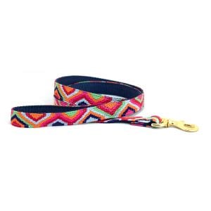a tail we could wag Leash Retro zigzag leash in shades of pink