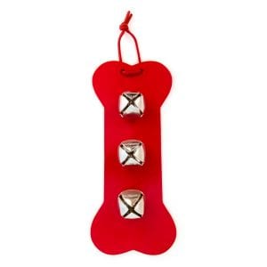Bell Door Hanger - Bone - Red