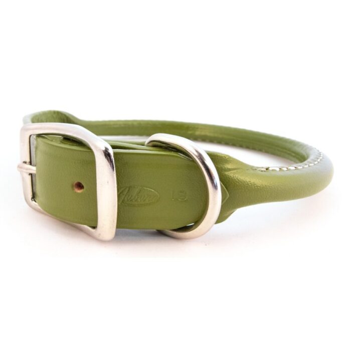 Auburn Leathercrafters Rolled Collar Green