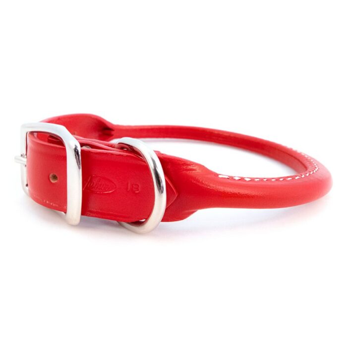 Auburn Leathercrafters Rolled Collar Red