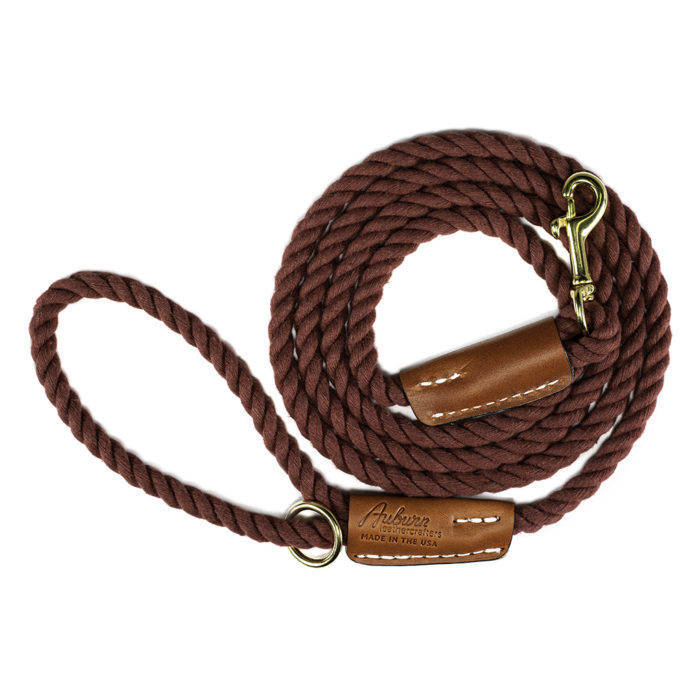 maroon cotton rope leash