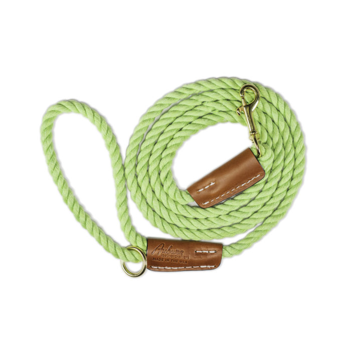 lime cotton rope leash