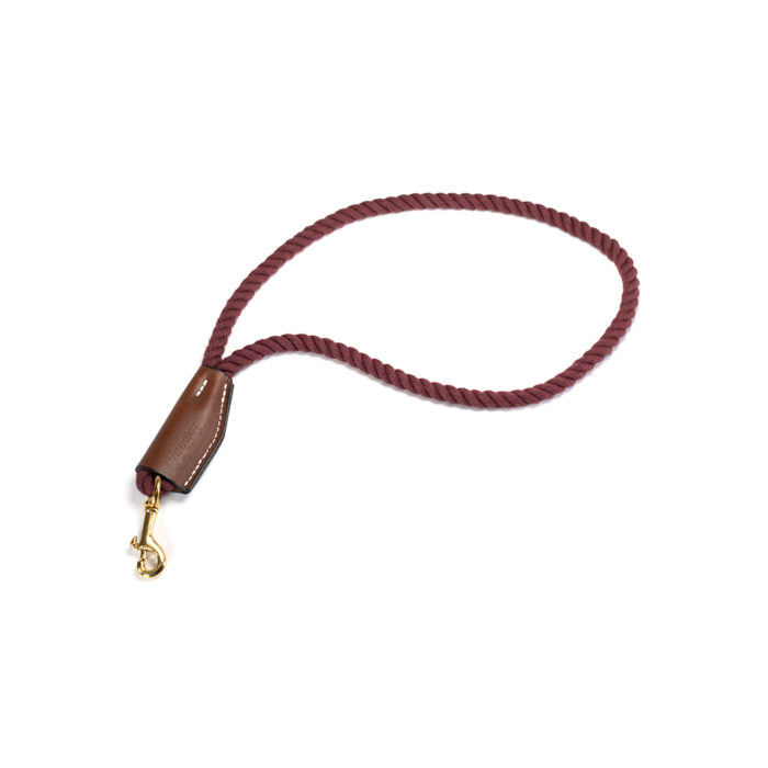 Maroon Cotton Rope Traffic Leash and Lanyard