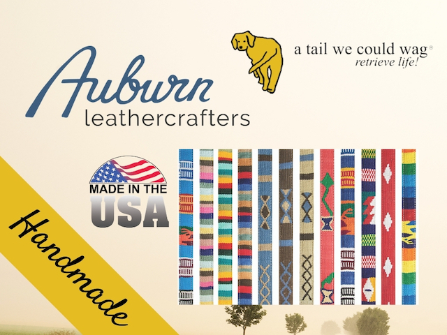 auburn leathercrafters brand a tail we could wag are handmade dog collars