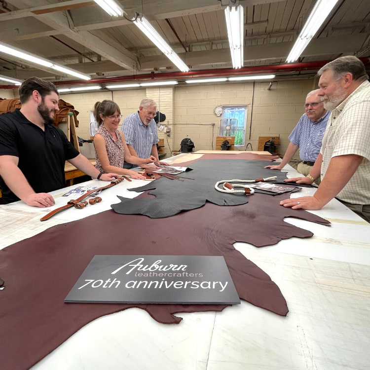 Auburn Leathercrafters 70th anniversary family meeting