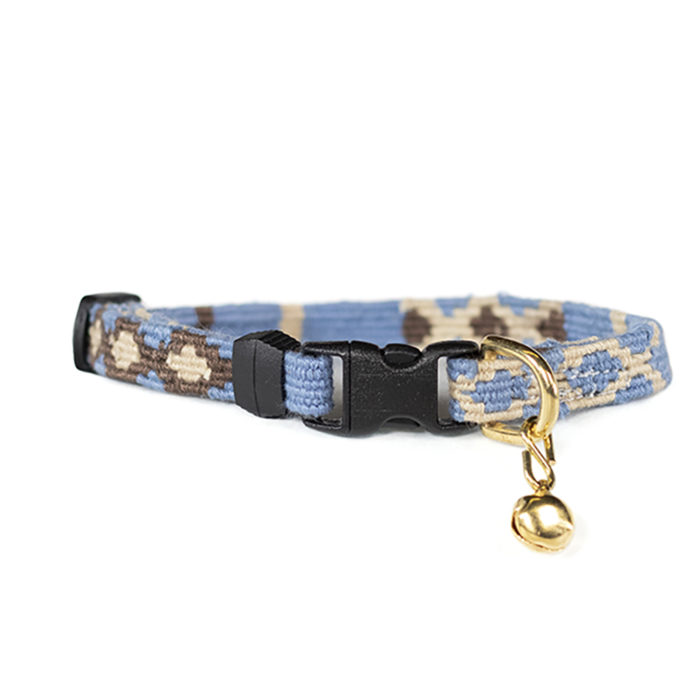 a tail we could wag cat collar in Block Island Blue