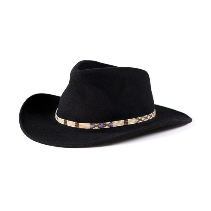 a tail we could wag Block Island Sand hatband on black hat