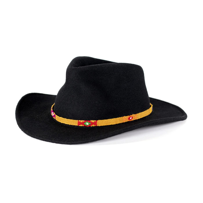 a tail we could wag God's Eye Gold hatband on black hat