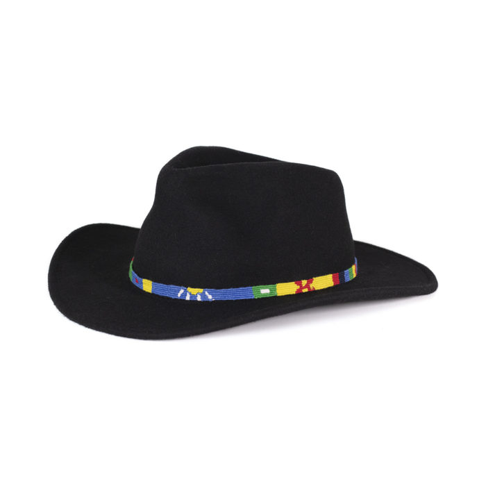 a tail we could wag Harborside Daybreak hatband on black hat