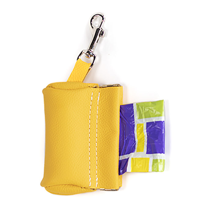 poo bag pouch yellow
