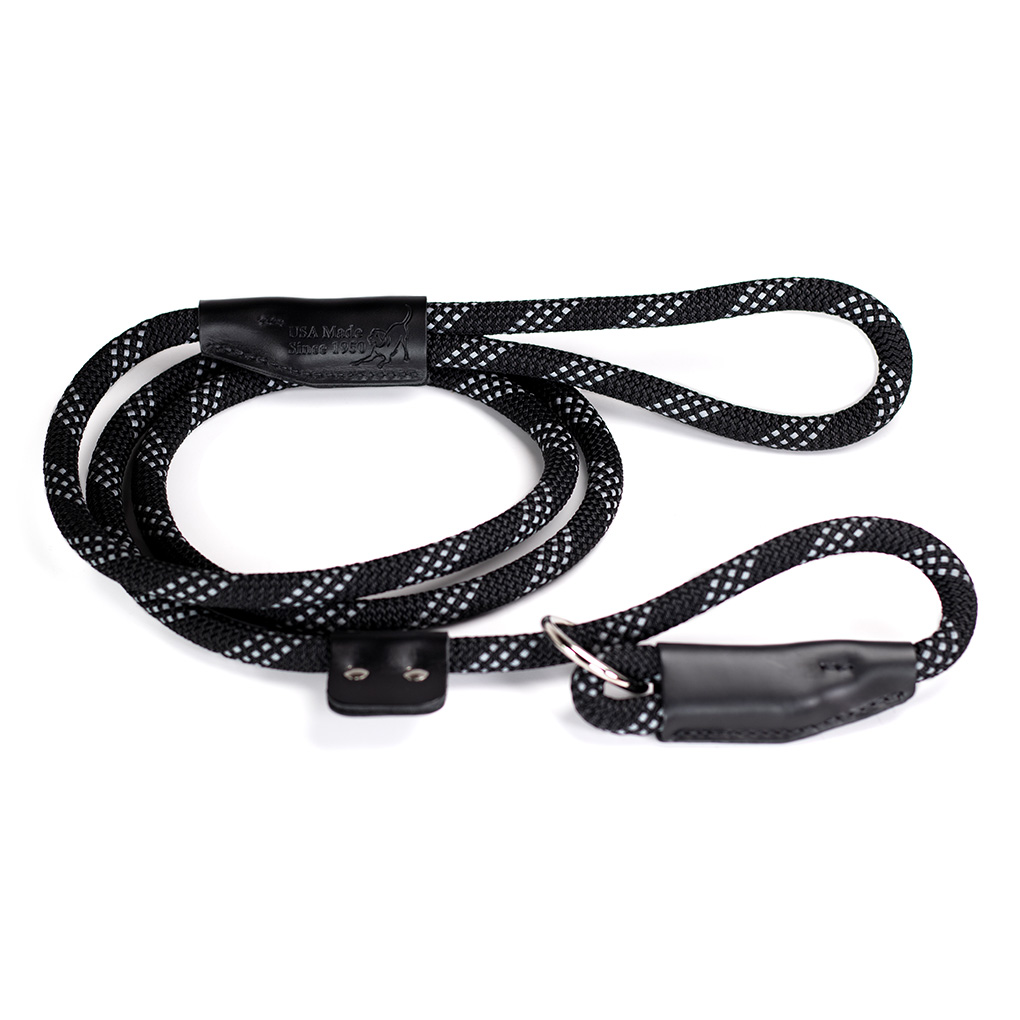 Reflective Rope Slip Leash - New Colors - Auburn Leathercrafters