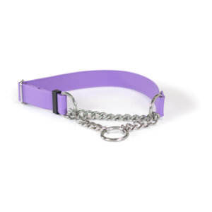 Sparky's Choice Biothane adjustable martingale collar in lilac